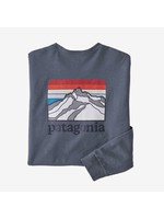 Patagonia Mens L/S Line Logo Ridge Responsibili-Tee Plume Grey