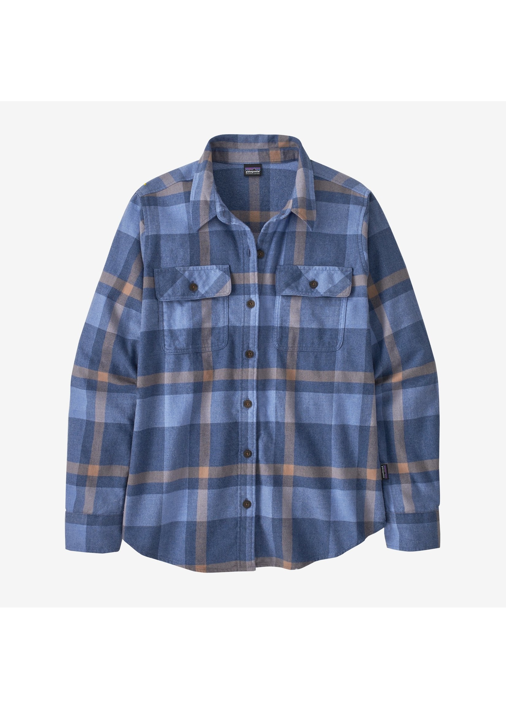 Patagonia Womens L/S Organic Cotton MW Fjord Flannel Shirt Comstock: Current Blue
