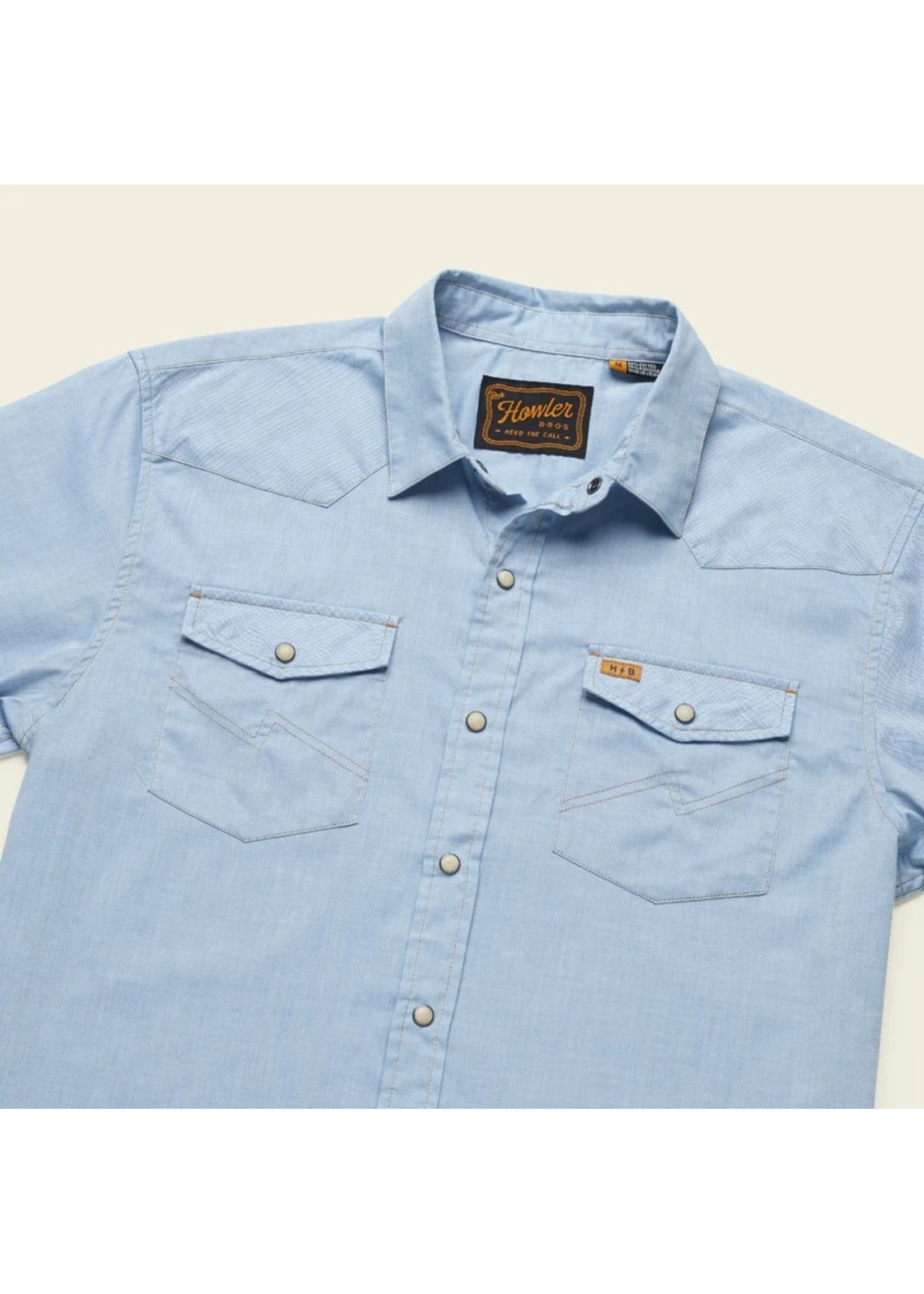 Howler Brothers H Bar B Snapshirt - Faded Blue Oxford