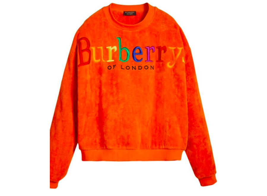 burberry rainbow font