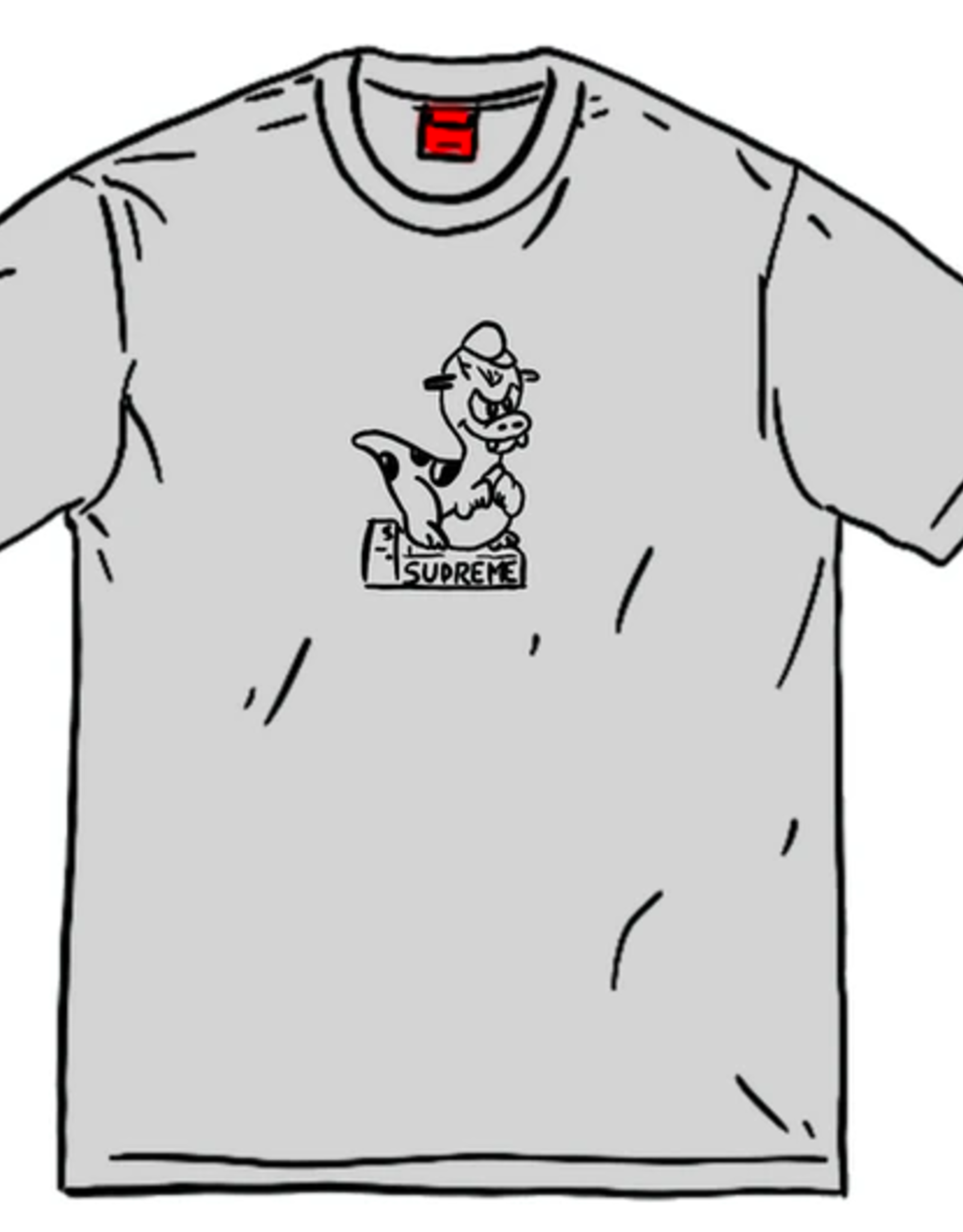 supreme dinosaur tee black