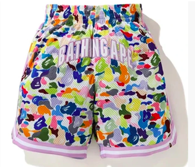 white bape shorts