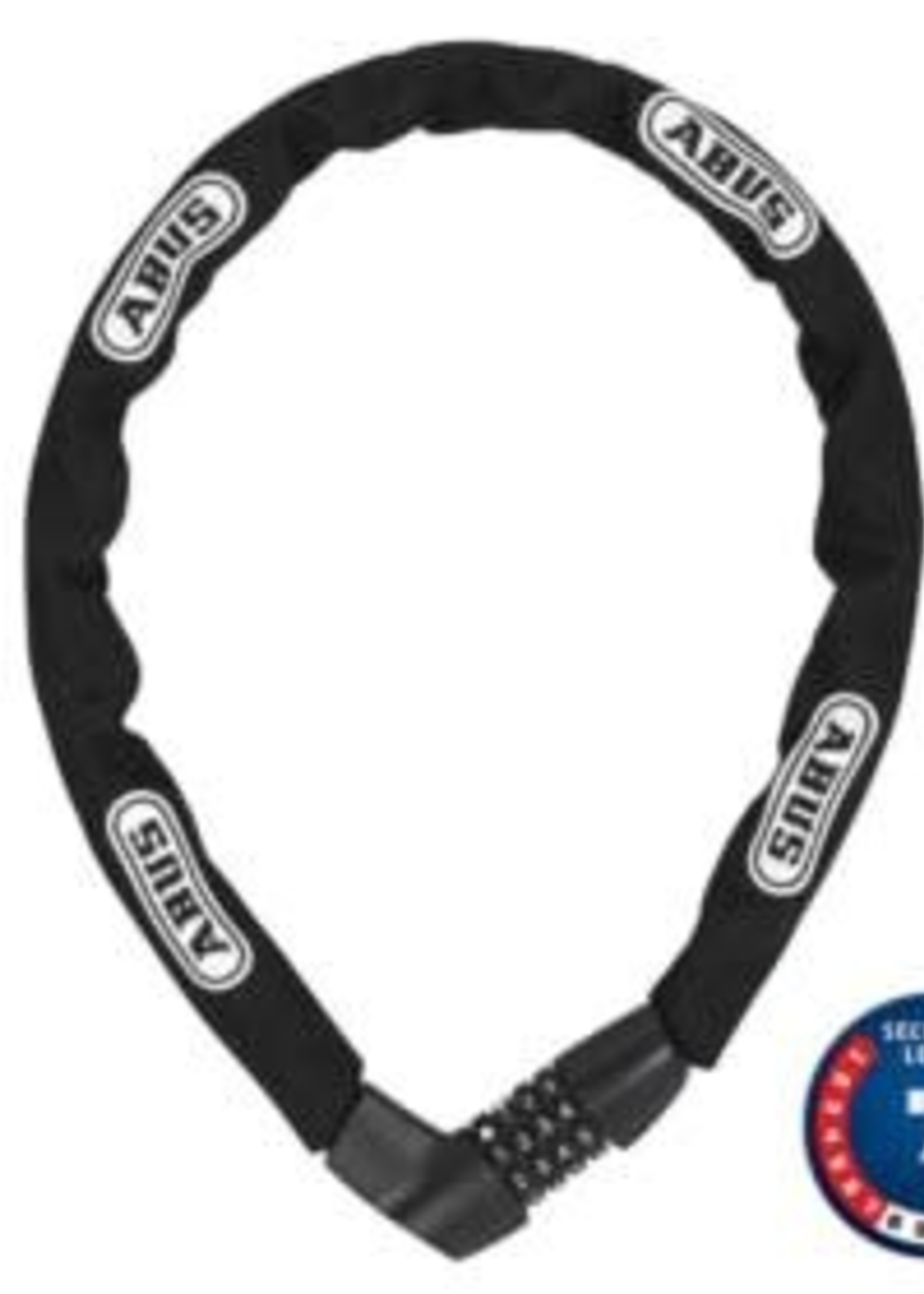 Abus Abus, Steel--Chain 5805C Chain with cmbinatin lck, 5mm x 110cm (5mm x 3.6'), Black