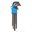 Park Tl, HXS-1.2, Prfessinal L-shaped hex wrench set, 1.5mm, 2mm, 2.5mm, 3mm, 4mm, 5mm, 6mm, 8mm and 10mm