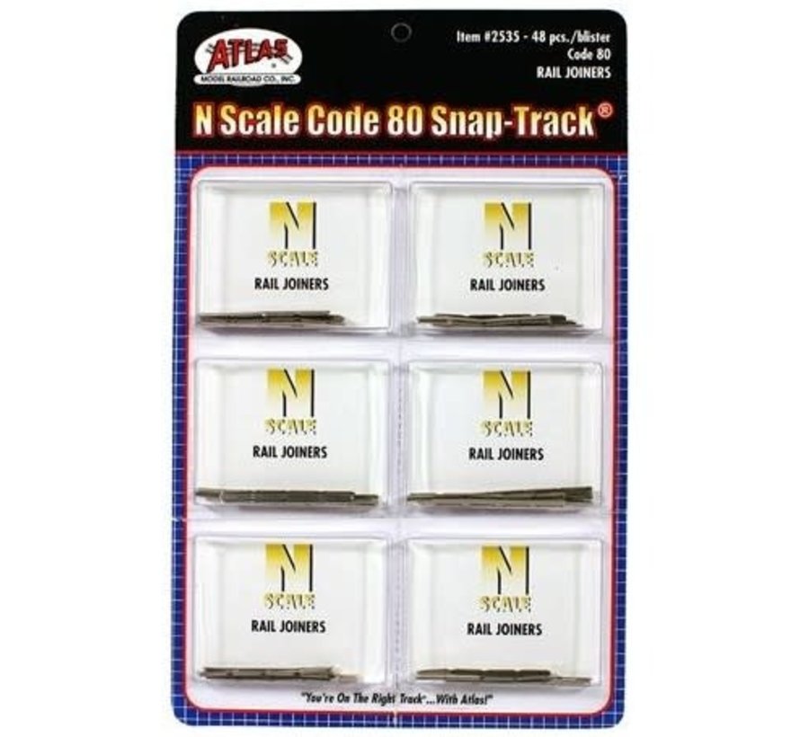 ATL2535 Atlas N Code 80 Rail Joiners Max Trains