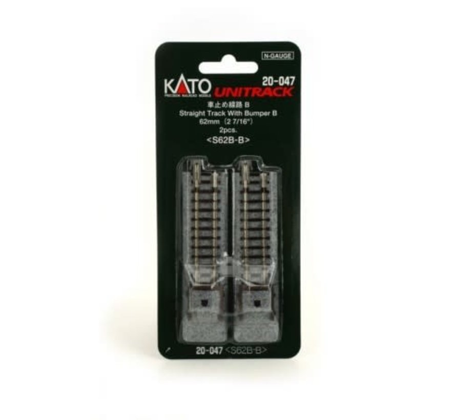 Kato : N Track 62mm Straight w/ bumpers