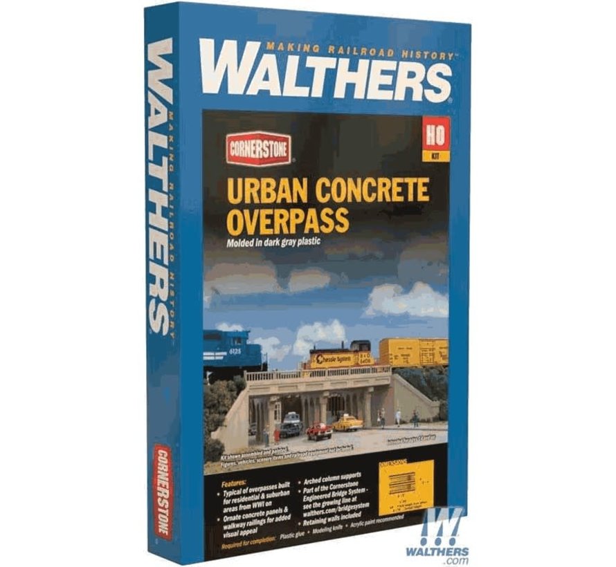 Walthers : HO Urban Overpass Concrete