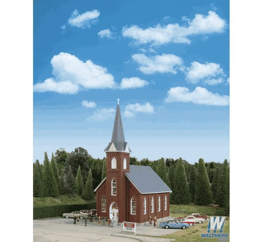 Walthers : HO Brick Church Kit