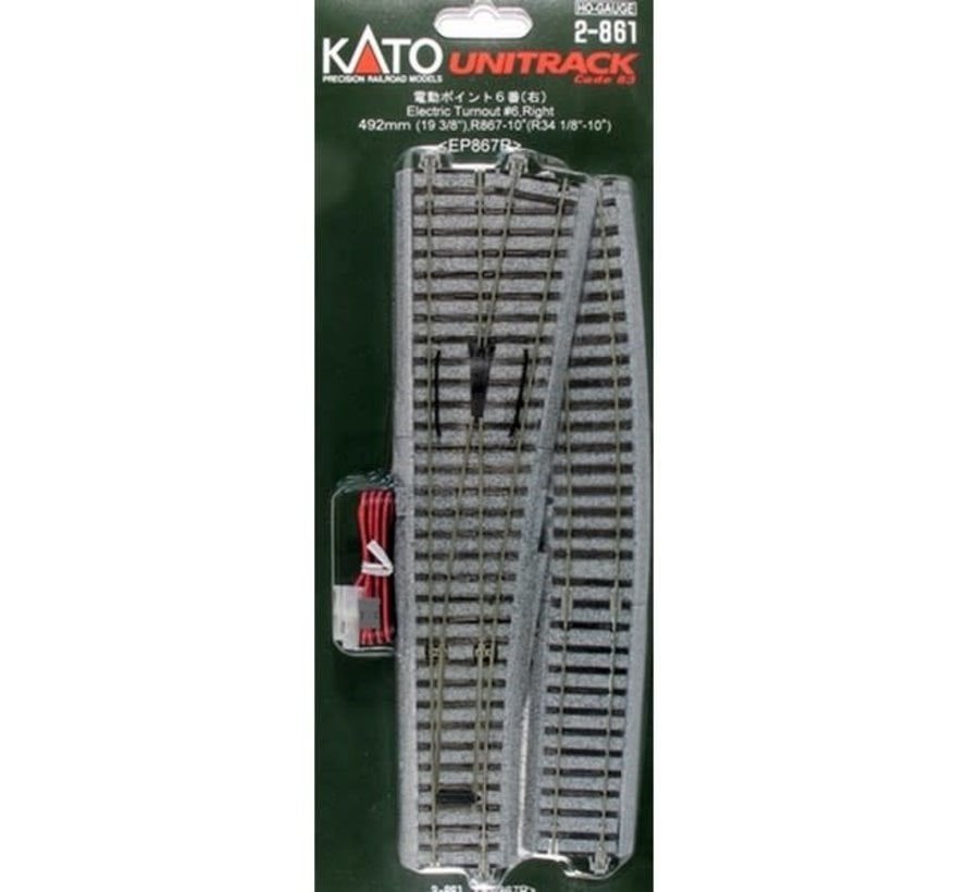 Kato : HO Track #6 RH Remote Switch