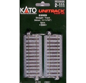 KATO KAT-2111 - Kato : HO Track 94mm Straight 4pcs