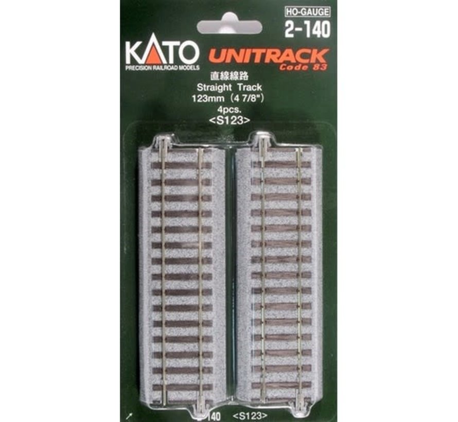 Kato : HO Track 123mm Straight