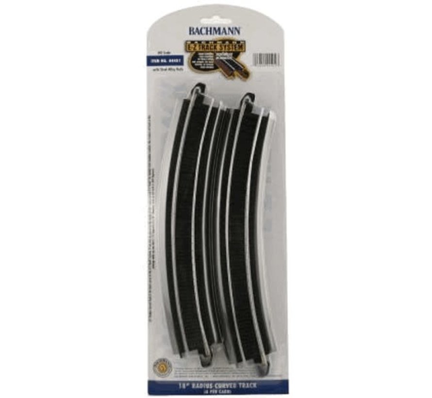 Bachmann : HO EZ Track STEEL 18" Curves (Black)