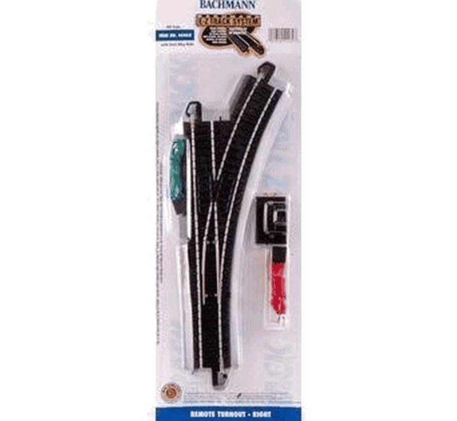 Bachmann : HO EZ Track Steel RH Switch (Black)