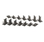 Bachmann : HO EZ Track Pier Set (14pcs) noir