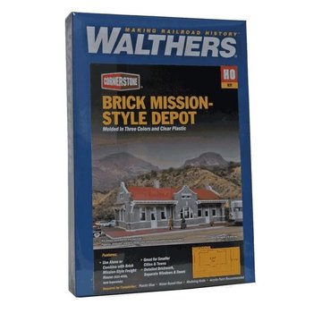 WALTHERS WALT-933-4055 - Walthers : HO Brick Mission Style Depot Kit
