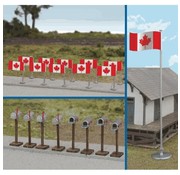 WALTHERS WALT-949-4172 - Walthers : HO Canadian Flags & Mailbox