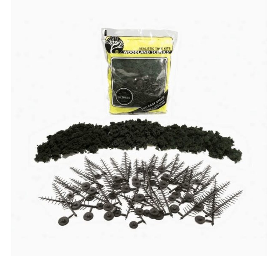 Woodland : 	Realistic Tree Kits 2-1/2"-6" Pines