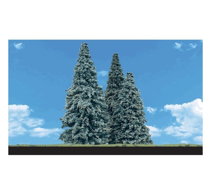 Woodland : Blue Needle Trees 3.5" - 5.5"