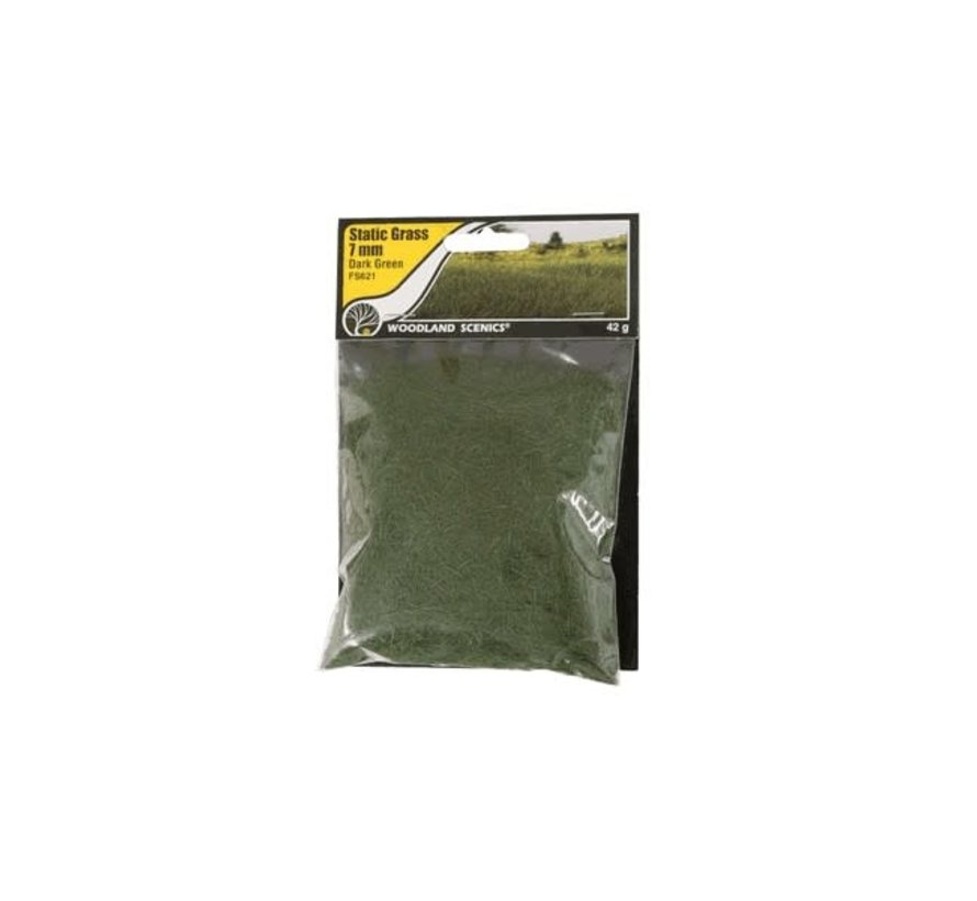 Woodland : Static Grass Dark Green 7mm