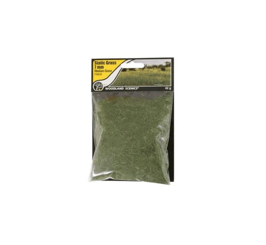 Woodland : Static Grass Medium Green 7mm