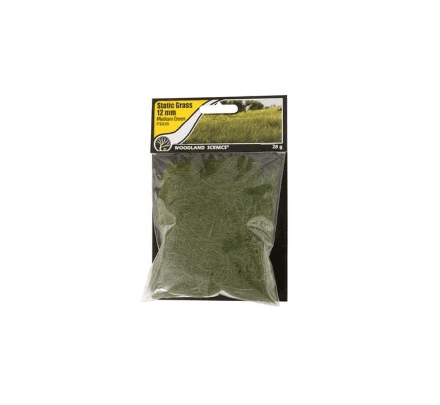 Woodland : Static Grass Medium Green 12mm