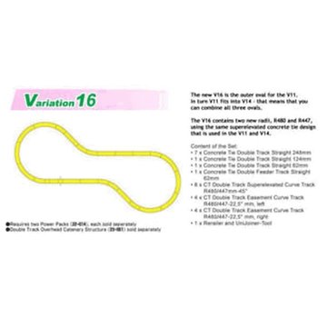 KATO KAT-20876 - Kato : N Track V16 Double Track Concrete tie