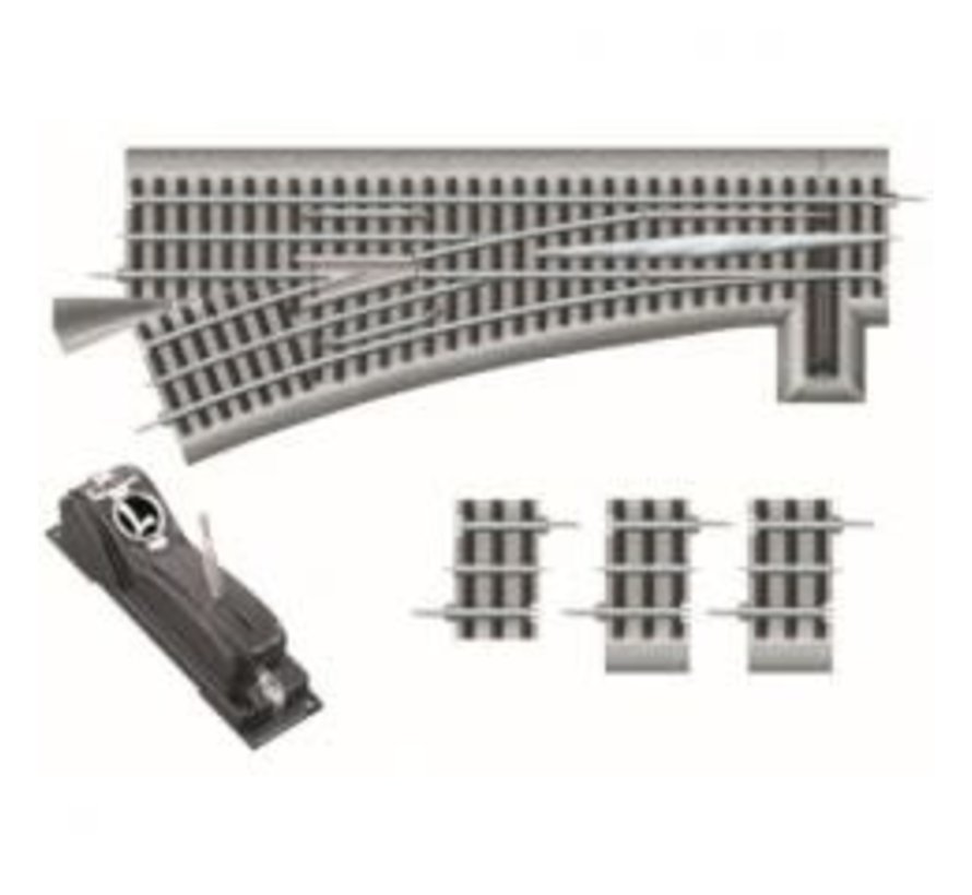 Lionel : O FasTrack 072 Remote Left Switch TMCC