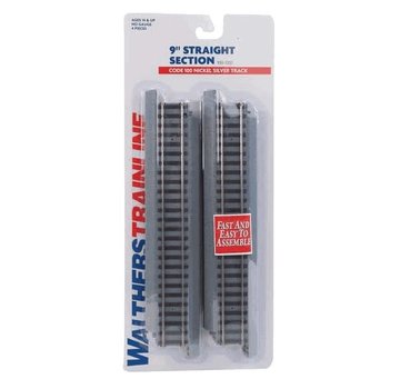 WALTHERS WALT-931-1351 - Walthers : HO 9" Straight Section - Power-Loc Track