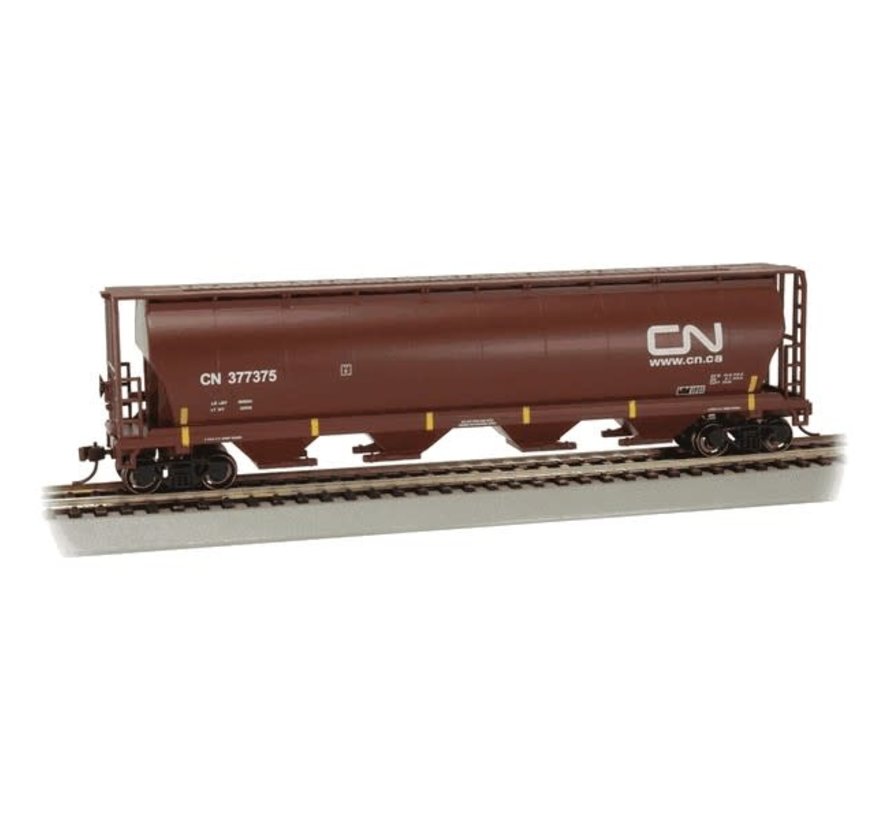 Bachmann : HO 4-Bay Cyl.Hopper CN #377375/oxide red