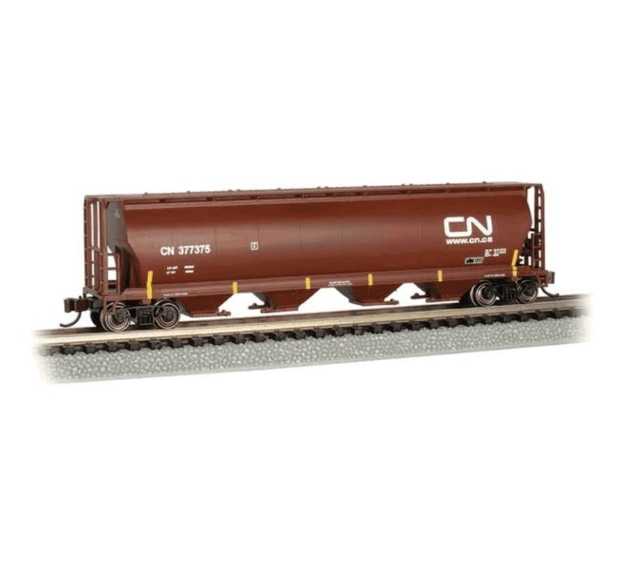 Bachmann : N 4-Bay Cyl.Hopper CN #377375/oxide red