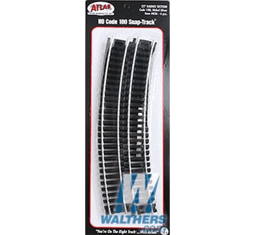 Atlas : HO Code 100 22" Curves (6pcs)
