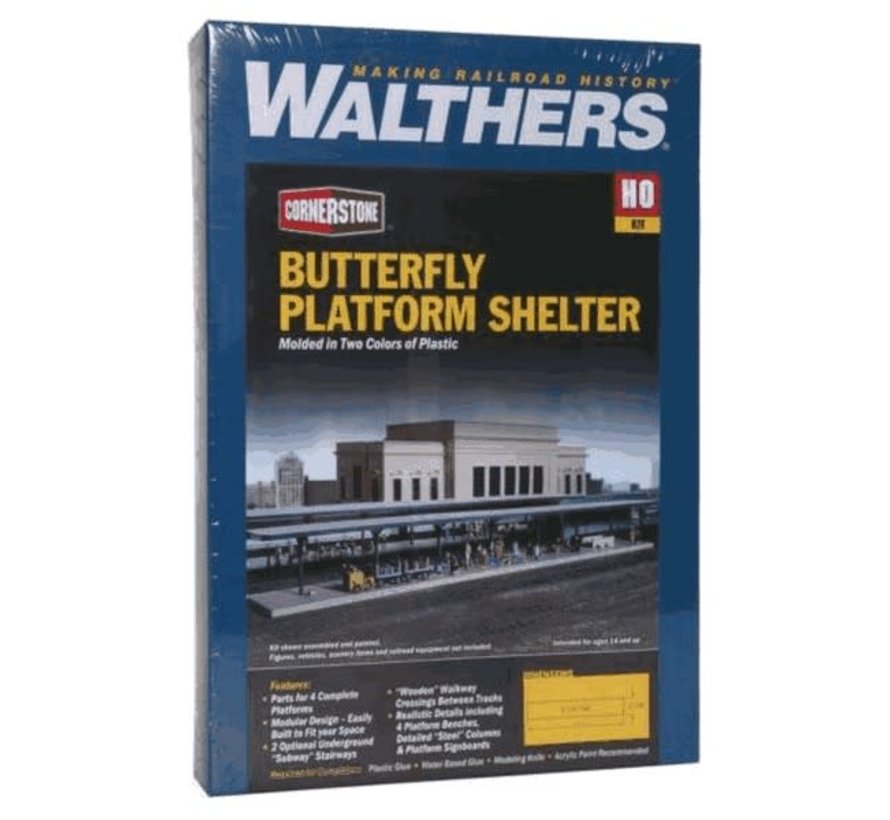 Walthers : HO Butterfly Platform Shelter KIT