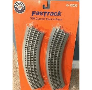 LIONEL LNL-6-12033 - Lionel : O FasTrack courbes (pack-4)