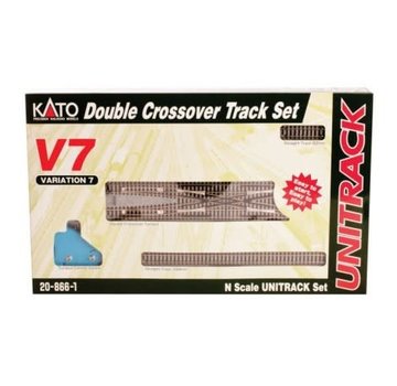 KATO KAT-208-661 - Kato : N Track V7 Double Track Crossover set