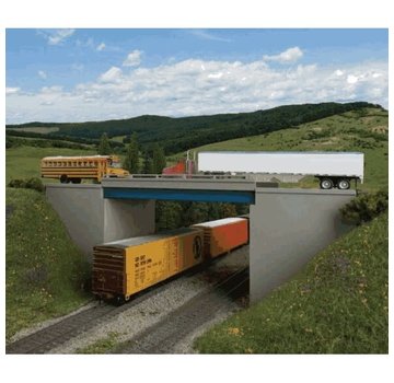 WALTHERS WALT-933-4565 - Walthers : HO Modern Steel and Concrete Highway Overpass with Pipe Railings -Kit