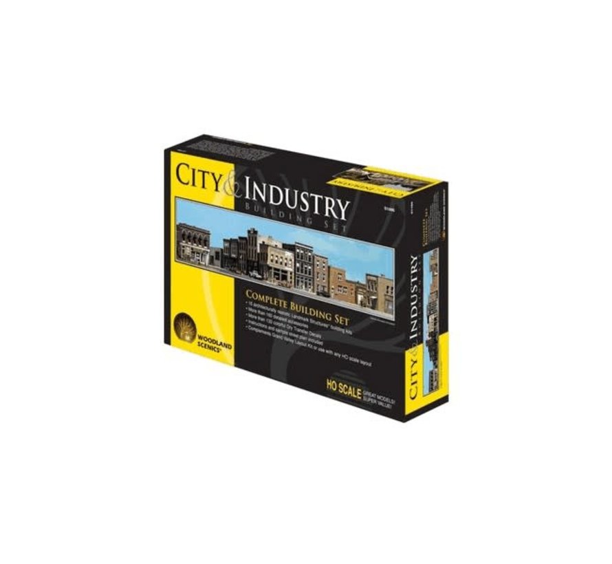 Woodland : HO City Buildings for Grand Valley KIT (15 pcs)