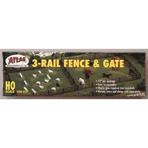 thumbnail image 2 of Atlas HO Scale 777 Rustic Fence & Gate Kit - Model Railroad Scenery 2 of 6