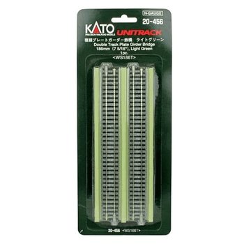 KATO KAT-20456 - Kato : N 186mm Double-Track Plate Girder Bridge light green