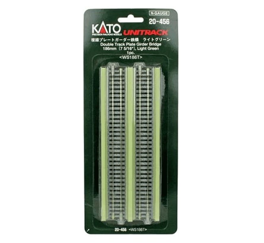 Kato : N 186mm Double-Track Plate Girder Bridge light green