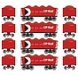 Athearn : HO CP 26' Ore Car Low Side w/Load (4-car set)