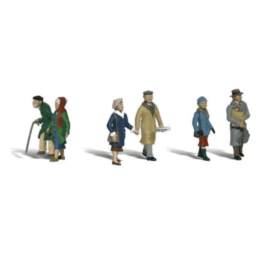 Woodland : HO Couples in Coats