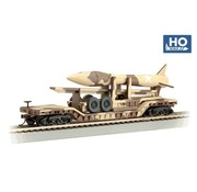 BACHMANN Bachmann : HO 52' Depressed Flat Car - Desert Camouflage Missile