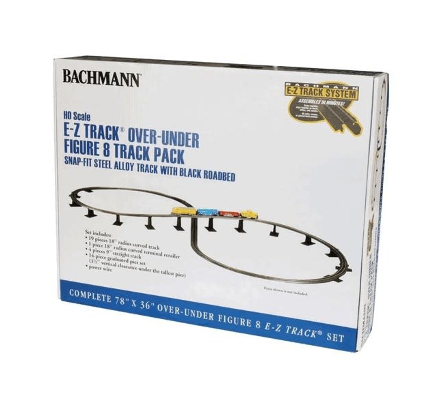 Bachmann : HO EZ Track Steel - Over & Under Figure 8 (Black)