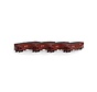 Athearn : HO BNSF 40' 3-Bay Ribbed Hopper w/Load (4-Car set)