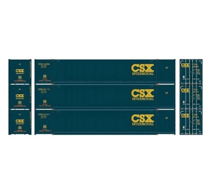 Athearn : HO 53' CIMC Container, CSX #1 (3 pcs)