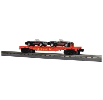 MTH MTH : O SF Flat  w/ 2 Corvettes