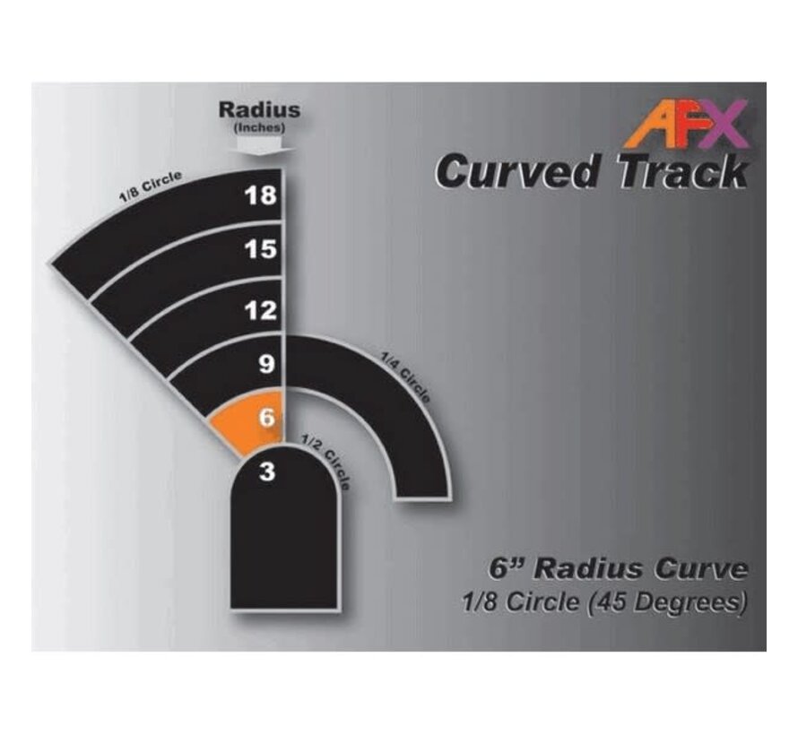 AFX : Track Curve-6''x1/8  (2pcs)