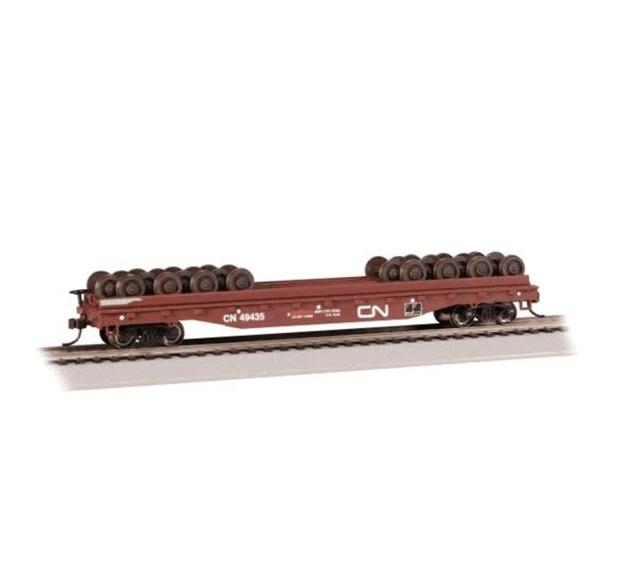 Bachmann : HO CN 52' Wheels Flat Car