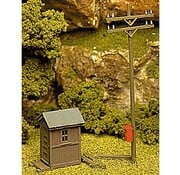 ATLAS Atlas : HO Telephone Shanty & Pole KIT