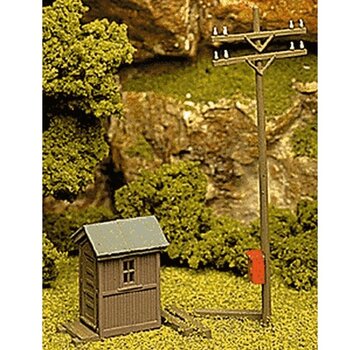 ATLAS Atlas : HO Telephone Shanty & Pole KIT